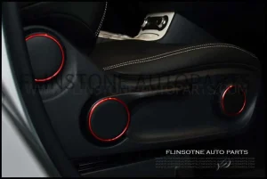 ชุดวงแหวนอลูมิเนียมครอบข้างที่นั่ง สีแดง 3 ชิ้น