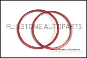 ชุดวงแหวนครอบแอร์ด้านหลัง สีแดง 2 ชิ้น W205 C-Class