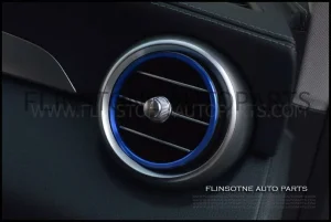 ชุดวงแหวนครอบแอร์น้ำเงิน 5 ชิ้น W205 C-Class
