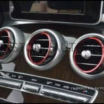 ชุดวงแหวนครอบแอร์สีแดง 5 ชิ้น W205 C-Class