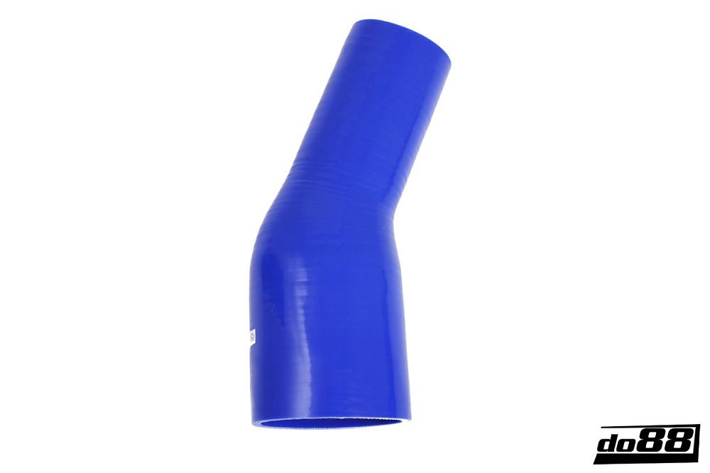 ท่อยางซิลิโคน ข้องอ 25 องศา do88 สีน้ำเงิน ขนาด 2.5-2.75 นิ้ว (63-70 มม.)