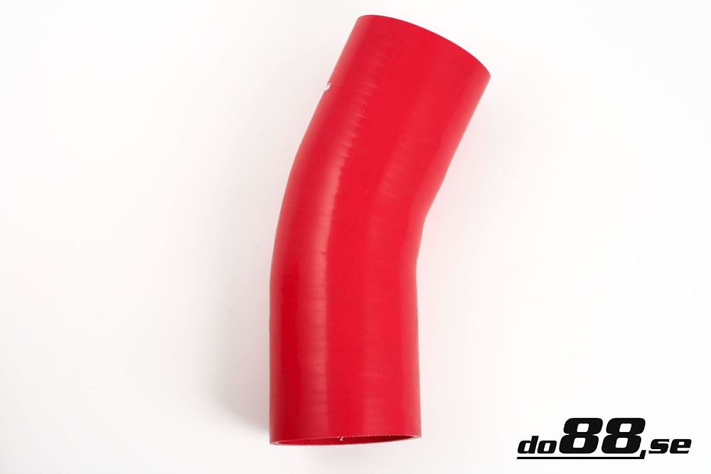 ท่อยางซิลิโคน ข้องอ 25 องศา do88 สีแดง ขนาด 3.5 นิ้ว (89 มม.)