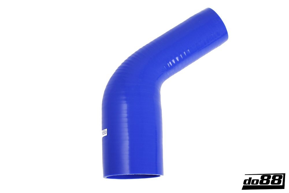 ท่อยางซิลิโคน ข้องอ 60 องศา do88 สีน้ำเงิน ขนาด 2.375-3.125 นิ้ว (60-80 มม.)