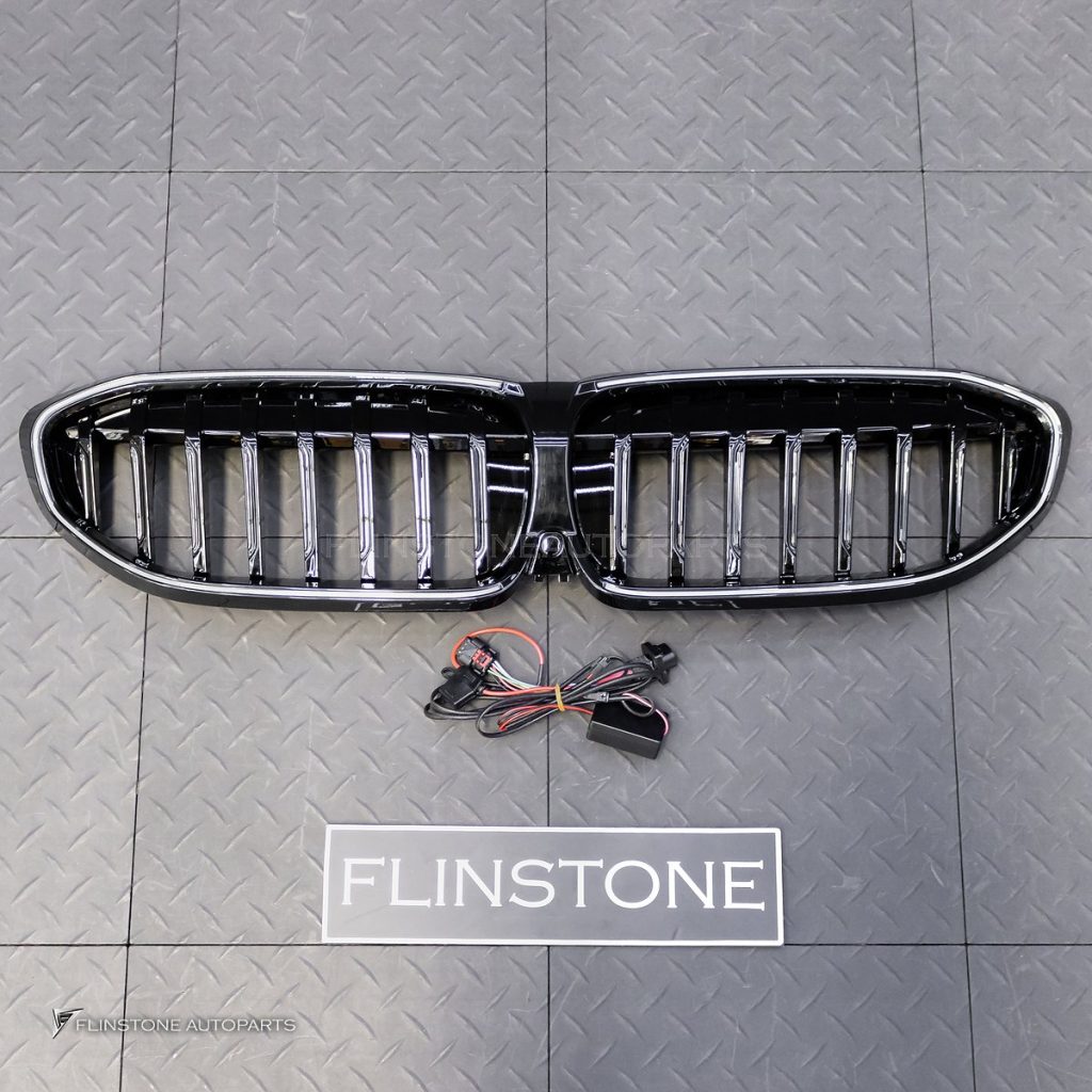 กระจังหน้า LED BMW G20 Series 3 PRE LCI เส้นเดี่ยว สีดำเงา