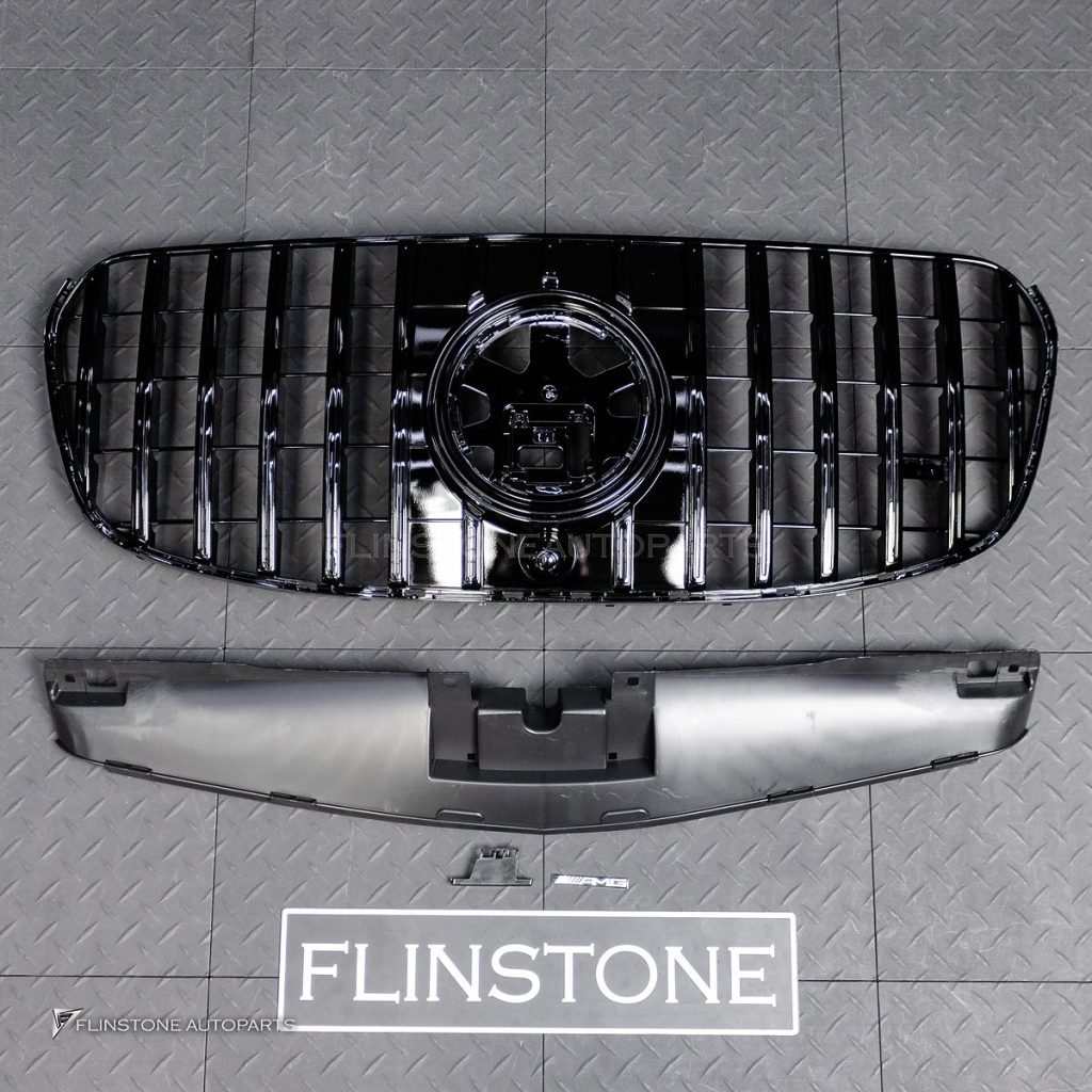 กระจังหน้า สำหรับ W167 GLS-Class Facelift ทรง GT สีดำเงา