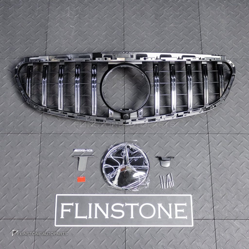 กระจังหน้า พร้อม ดาว สำหรับ W212 E-Class ทรง GT สี Convex Star
