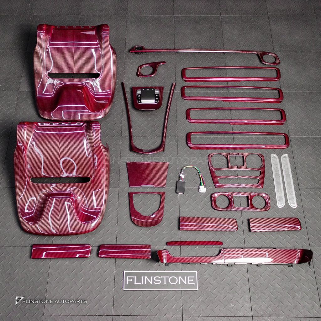 ชุดภายใน Carbon Fiber สำหรับ W464 G-Class สีแดง