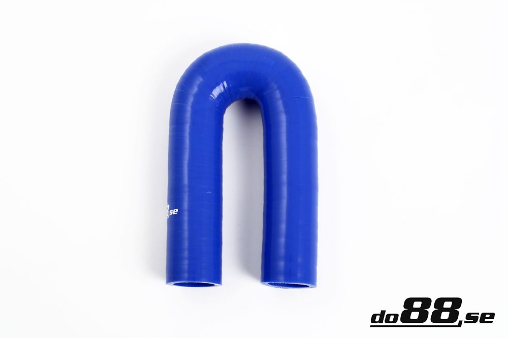 ท่อยางซิลิโคน ข้องอ 180 องศา do88 สีน้ำเงิน ขนาด 0.375 นิ้ว (9.5 มม.)
