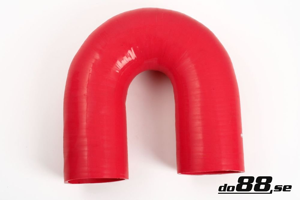 ท่อยางซิลิโคน ข้องอ 180 องศา do88 สีแดง ขนาด 3.25 นิ้ว (83 มม.)