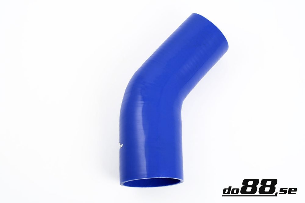 ท่อยางซิลิโคน ข้องอ 45 องศา do88 สีน้ำเงิน ขนาด 3.25-3.5 นิ้ว (83-89 มม.)