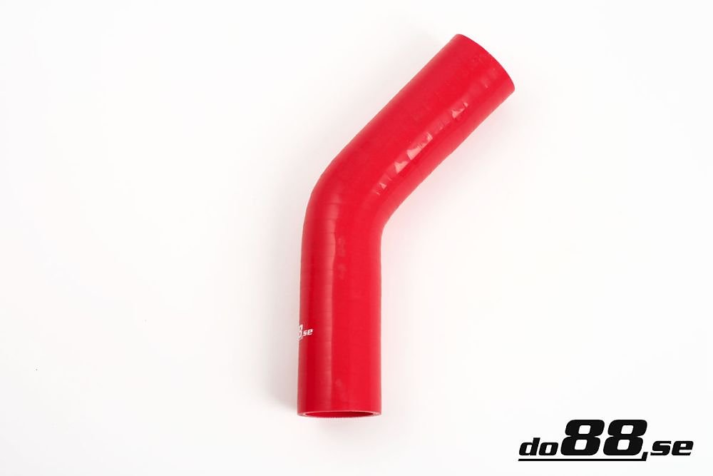 ท่อยางซิลิโคน ข้องอ 45 องศา do88 สีแดง ขนาด 1.625 นิ้ว (41 มม.)
