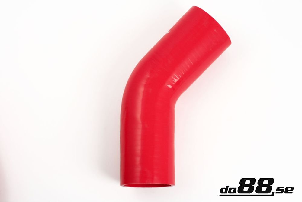 ท่อยางซิลิโคน ข้องอ 45 องศา do88 สีแดง ขนาด 3 นิ้ว (76 มม.)