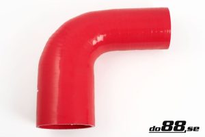 ท่อยางซิลิโคน ข้องอ 90 องศา do88 สีแดง ขนาด 3-4 นิ้ว (76-102 มม.)