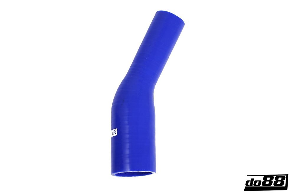 ท่อยางซิลิโคน ข้องอ 25 องศา do88 สีน้ำเงิน ขนาด 0.625-1 นิ้ว (16-25 มม.)