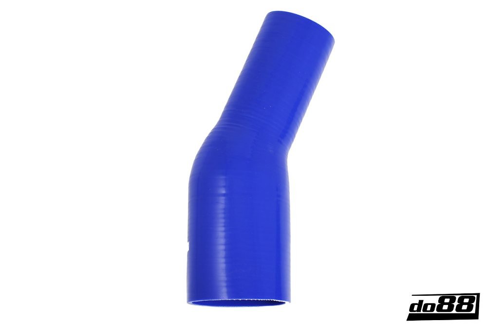ท่อยางซิลิโคน ข้องอ 25 องศา do88 สีน้ำเงิน ขนาด 3-4 นิ้ว (76-102 มม.)