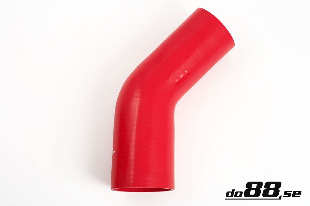 ท่อยางซิลิโคน ข้องอ 45 องศา do88 สีแดง ขนาด 2.75-3 นิ้ว (70-76 มม.)