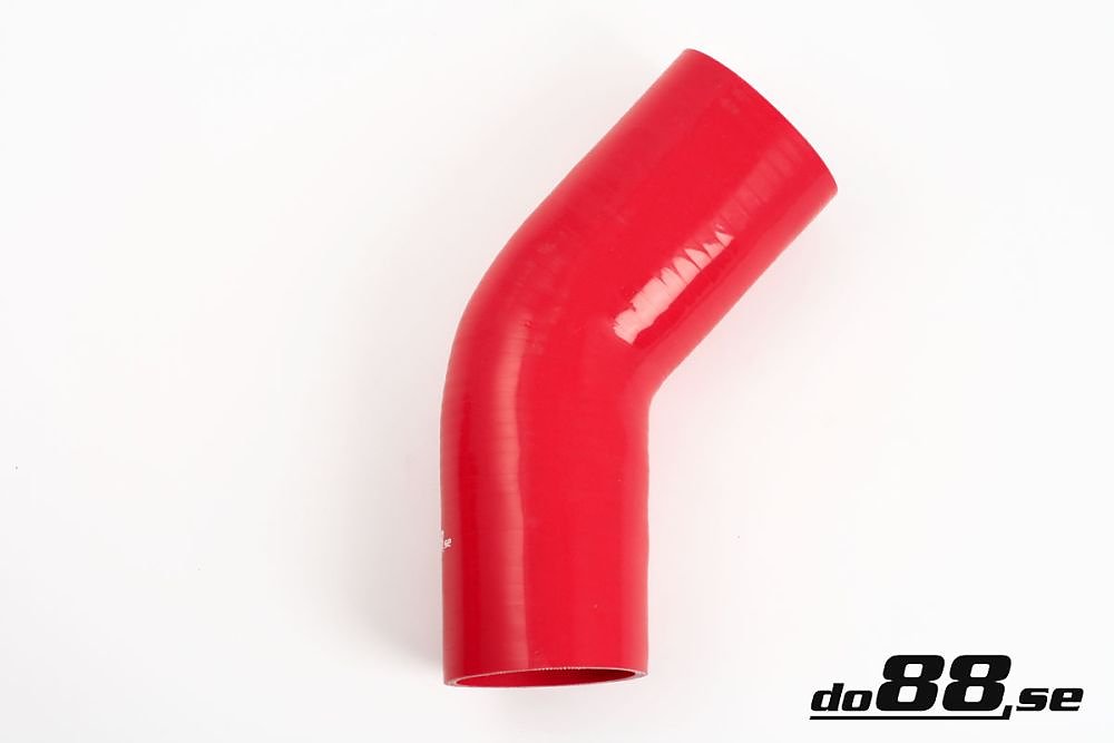 ท่อยางซิลิโคน ข้องอ 45 องศา do88 สีแดง ขนาด 3.125 นิ้ว (80 มม.)