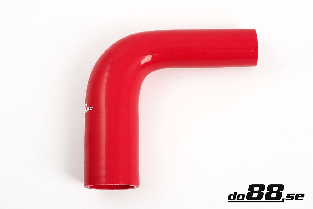 ท่อยางซิลิโคน ข้องอ 90 องศา do88 สีแดง ขนาด 1.25-1.75 นิ้ว (32-45 มม.)