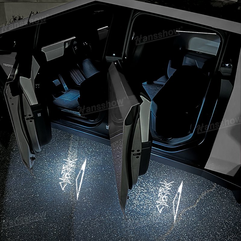ไฟส่องพื้นต้อนรับ ประตู Hansshow Tesla Cybertruck (แบบที่ 2)