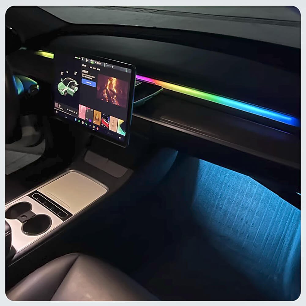 ไฟแอมเบียนต์ คอนโซลหน้า Hansshow Tesla Model 3 Highland (STRIPS LIGHT VENT)