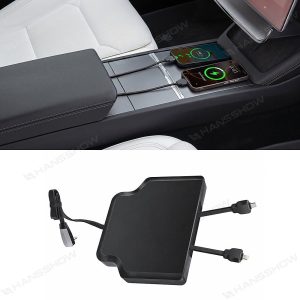 กล่องเก็บของในรถ คอนโซลกลาง Hansshow Tesla Model Y Juniper Highland (CHARGING 120W DOCK)