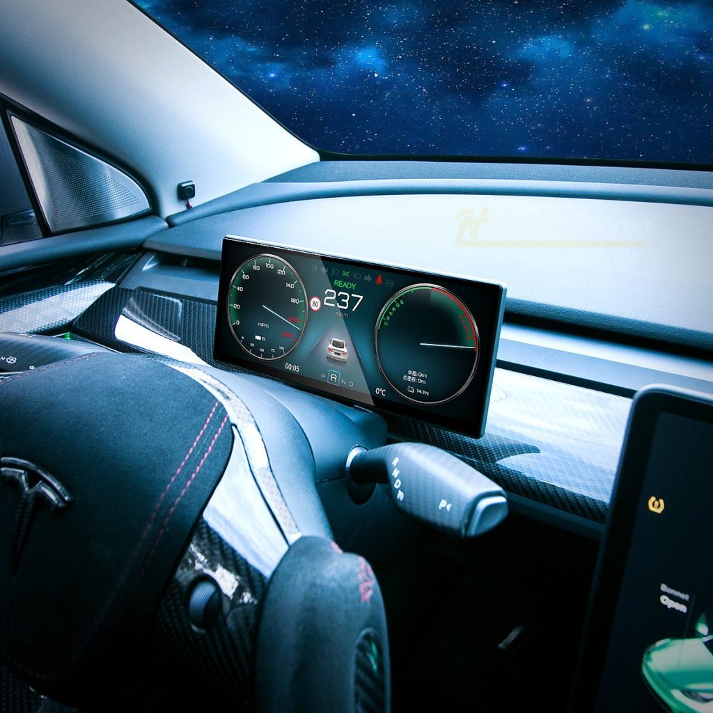 จอ คอนโซลหน้า Hansshow Tesla Model 3 (CONSOLE CENTER LINUX)