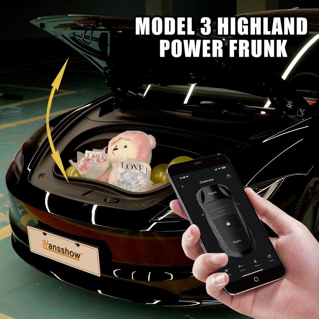 ฝากระโปรงหน้าไฟฟ้า ฝากระโปรงหน้า Hansshow Tesla Model 3 Highland