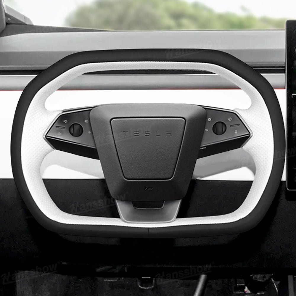 พวงมาลัย พวงมาลัย Hansshow Tesla Cybertruck (DUAL-TONE CUSTOM WHITE)