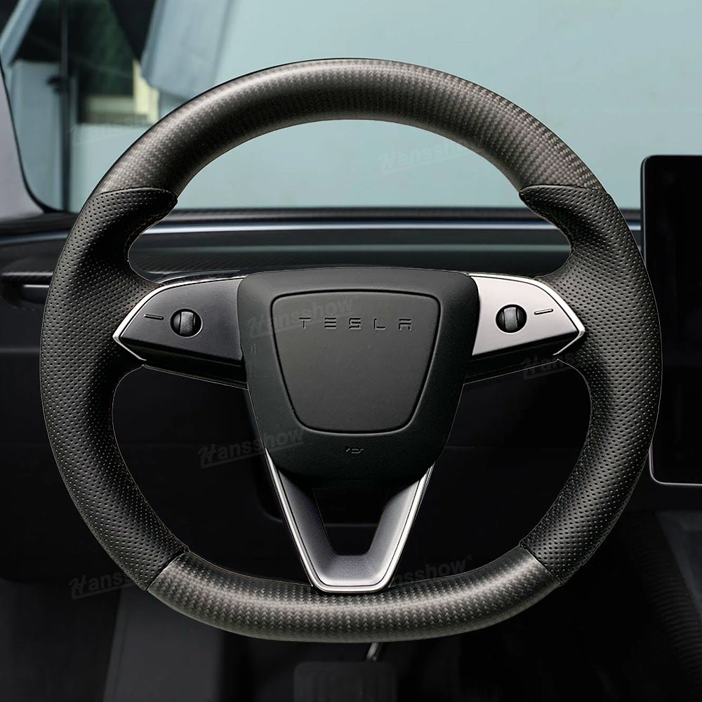 พวงมาลัย พวงมาลัย Hansshow Tesla Model 3 Highland (REPLACEMENT PERFORATED D-SHAPED)