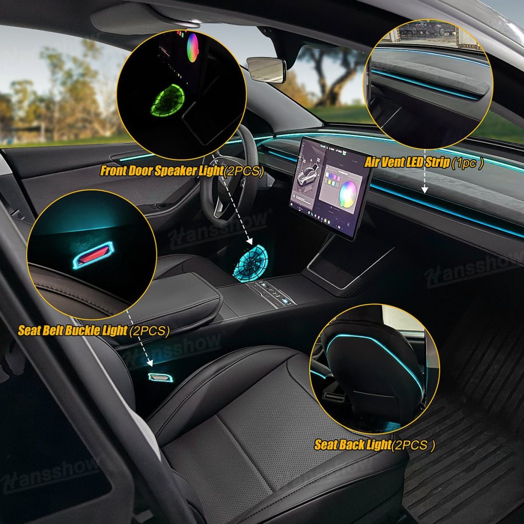ไฟแอมเบียนต์ Hansshow Tesla Model 3 Highland (INTERIOR LIGHTING SYSTEM)