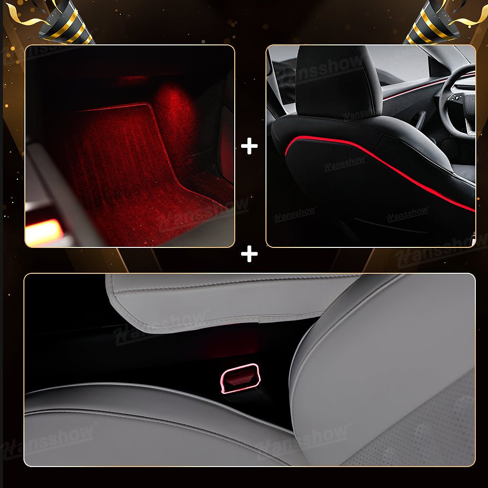ไฟแอมเบียนต์ เบาะหลัง Hansshow Tesla Model Y Juniper Highland (FOOTWELL BUCKLE LIGHT)