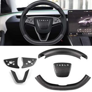พวงมาลัย พวงมาลัย Hansshow Tesla Model Y Juniper (BUTTON COVERS FRAME)