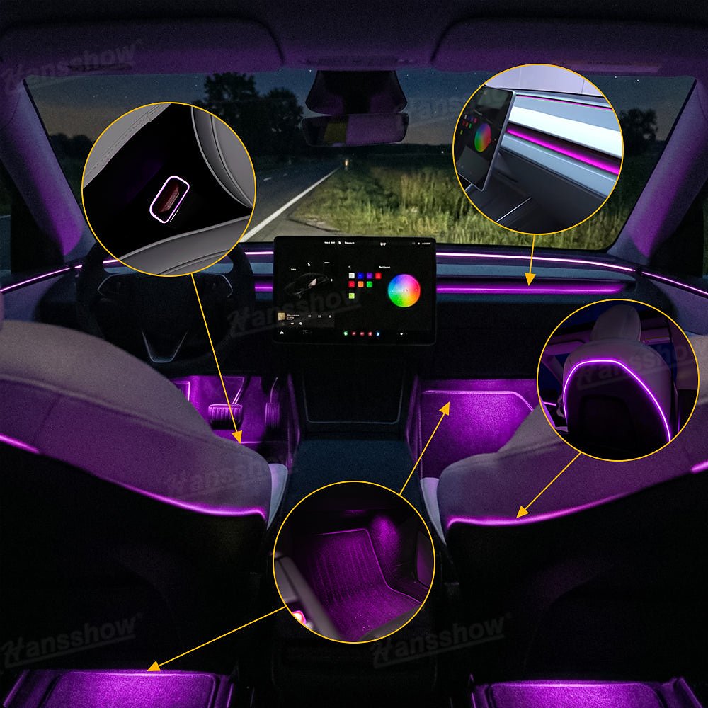ไฟแอมเบียนต์ Hansshow Tesla Model Y Juniper Highland (INTERIOR)