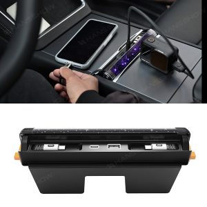 ไฟแอมเบียนต์ Hansshow Tesla Model Y Juniper Highland (RETRACTABLE MULTIPORT ADAPTER)
