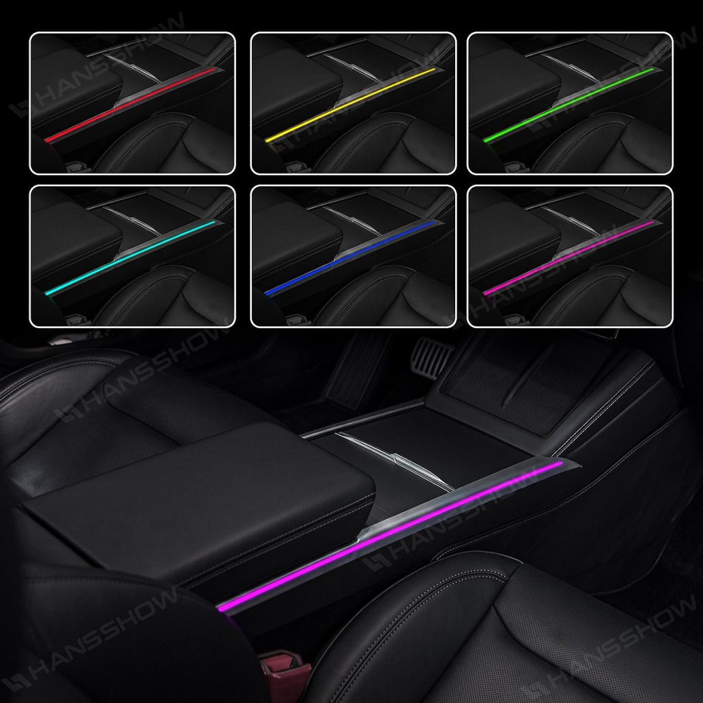 ไฟแอมเบียนต์ คอนโซลกลาง Hansshow Tesla Model Y Juniper Highland (JUNIPER/3 CONTROL SCREEN)