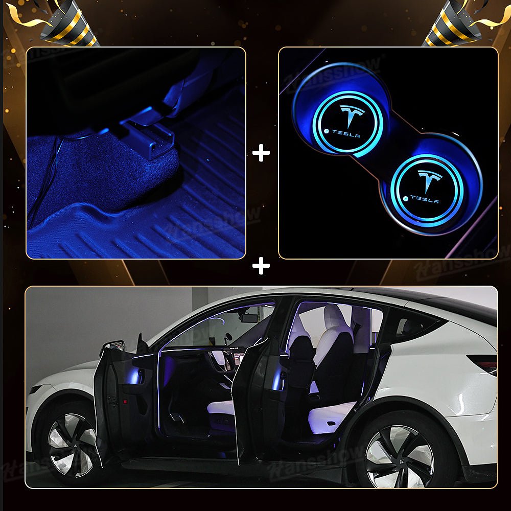 ไฟแอมเบียนต์ ประตู Hansshow Tesla Model Y Juniper (INTERIOR HOLDER SCREEN)