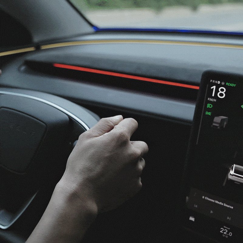 ไฟแอมเบียนต์ Hansshow Tesla Model Y Juniper Highland (DETECTION STREAMER JUNIPER)