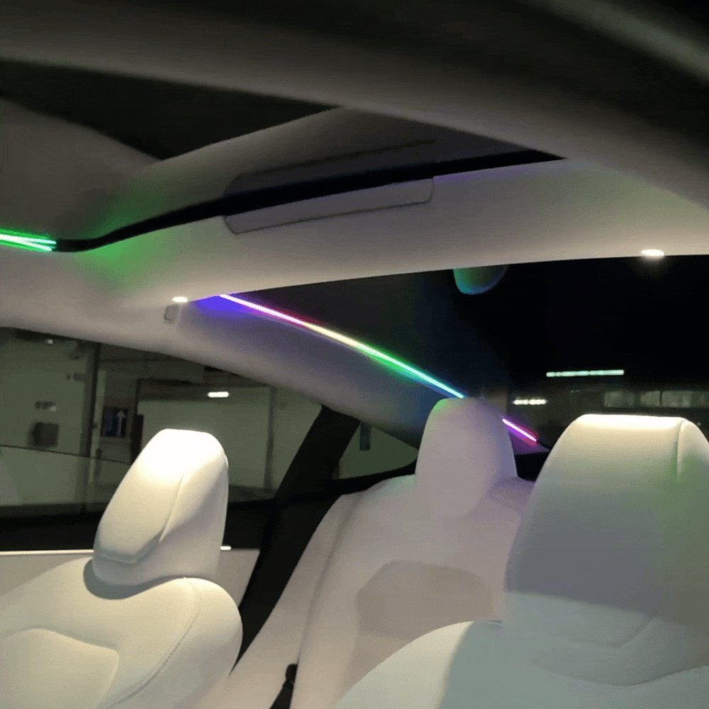 ไฟแอมเบียนต์ หลังคากระจก Hansshow Tesla Model Y Juniper Highland