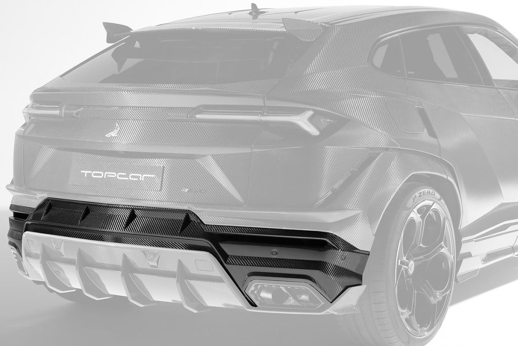 กันชนหลัง Carbon Fiber ส่วนล่าง Lamborghini Urus ทรง TOPCAR R\’Evo Carbon Edition
