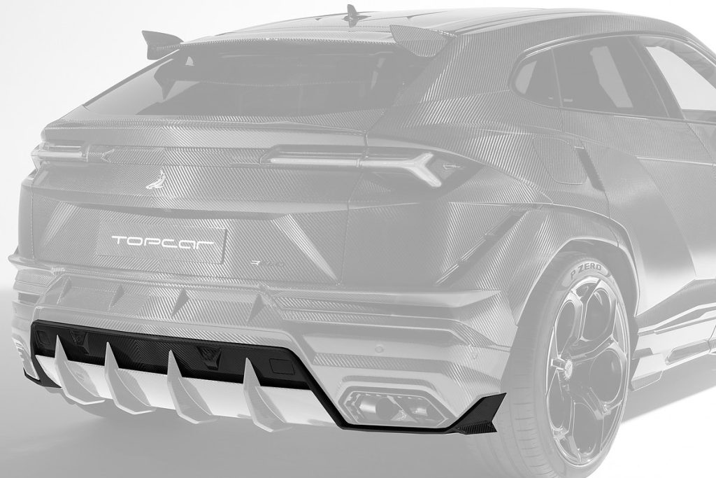 ดิฟฟิวเซอร์ท้าย Carbon Fiber ส่วนบน Lamborghini Urus ทรง TOPCAR R\’Evo Carbon Edition