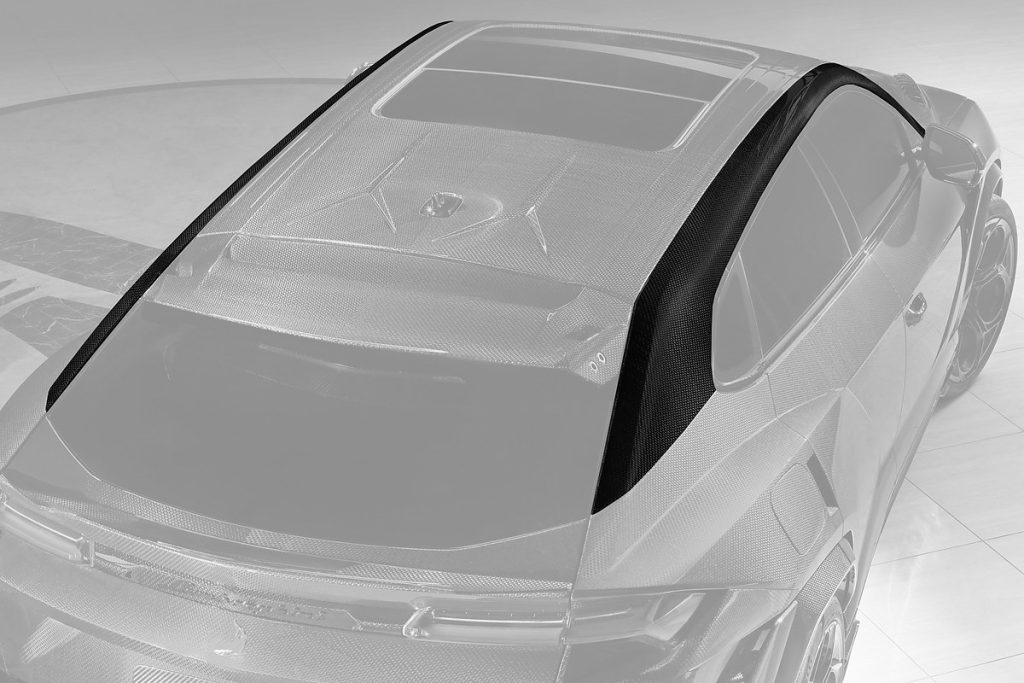 หลังคา Carbon Fiber คาร์บอน Stealth Lamborghini Urus ทรง TOPCAR R\’Evo Stealth Edition 2 ชิ้น (Trims)