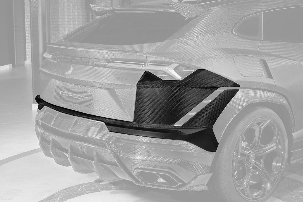 กันชนหลัง Carbon Fiber ส่วนบน คาร์บอน Stealth Lamborghini Urus ทรง TOPCAR R\’Evo Stealth Edition