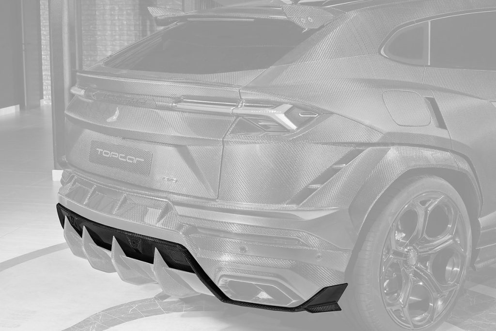 ดิฟฟิวเซอร์ท้าย Carbon Fiber ส่วนบน คาร์บอน Stealth Lamborghini Urus ทรง TOPCAR R\’Evo Stealth Edition