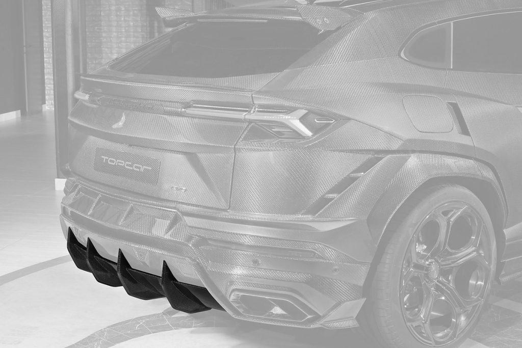 ดิฟฟิวเซอร์ท้าย Carbon Fiber ส่วนล่าง คาร์บอน Stealth Lamborghini Urus ทรง TOPCAR R\’Evo Stealth Edition