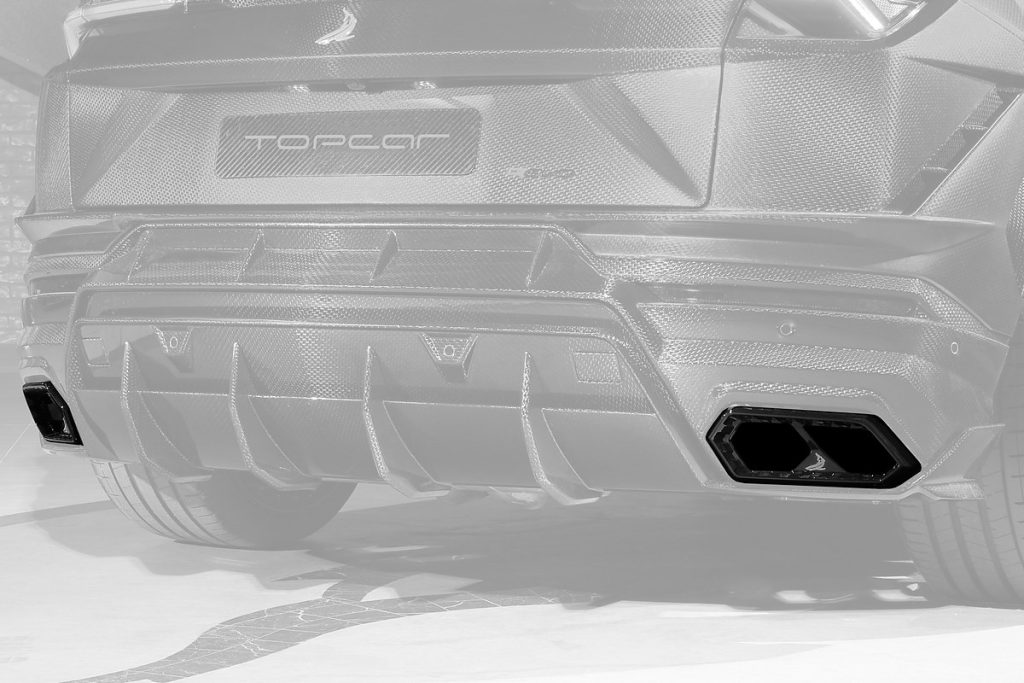 ปลายท่อ Carbon Fiber คาร์บอน Stealth Lamborghini Urus ทรง TOPCAR R\’Evo Stealth Edition 2 ชิ้น