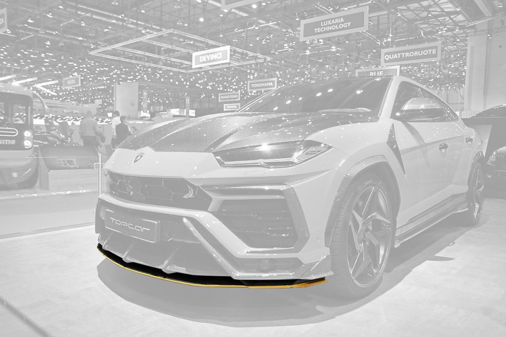 ลิ้นหน้า Carbon Fiber Lamborghini Urus S ทรง TOPCAR