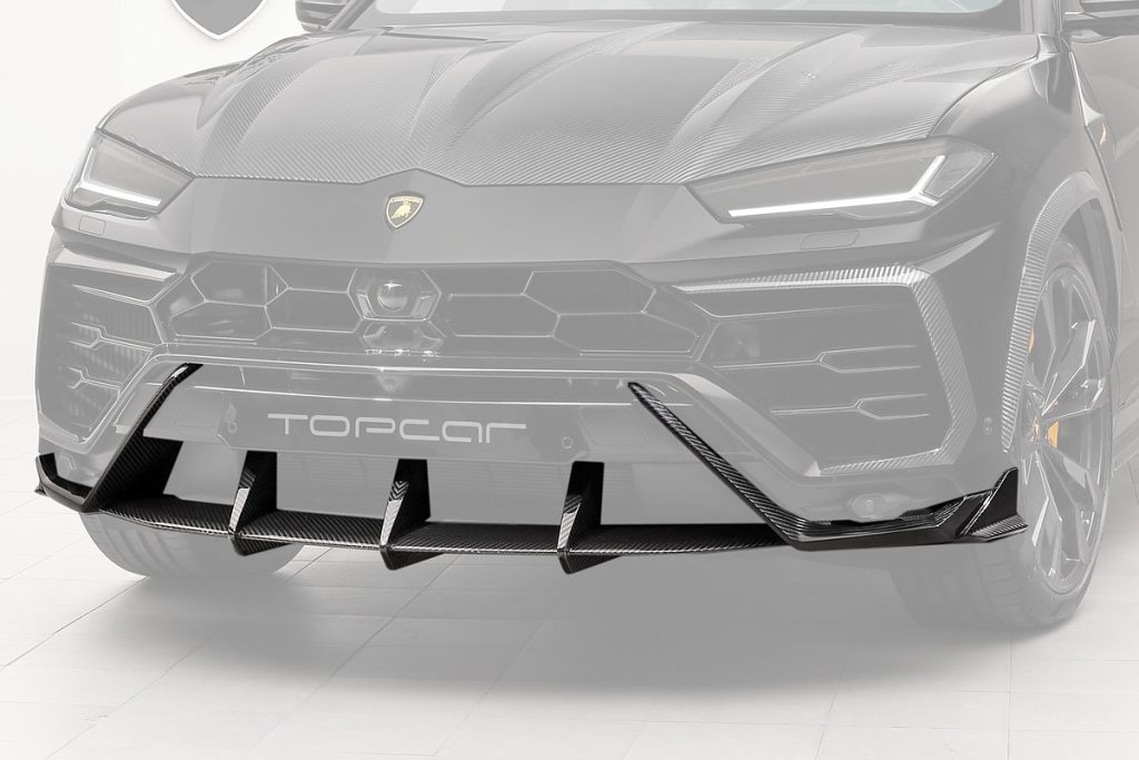 กันชนหน้า Carbon Fiber ส่วนล่าง คาร์บอน Stealth Lamborghini Urus S ทรง TOPCAR