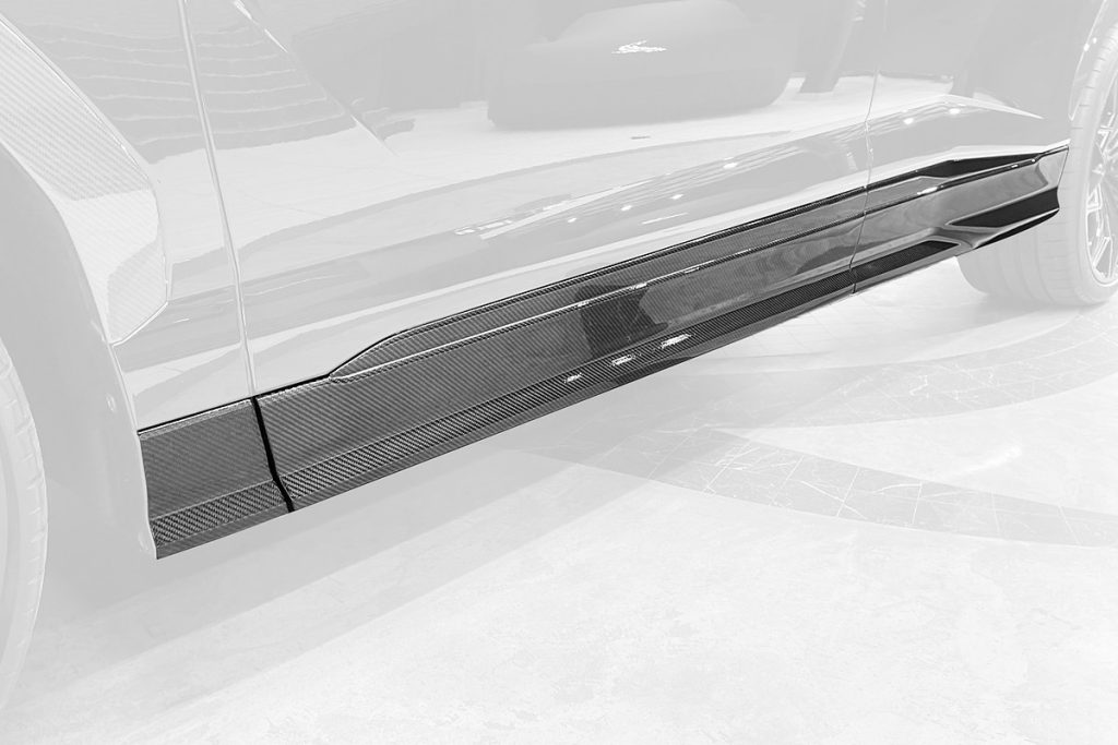 สเกิร์ตข้าง Carbon Fiber Lamborghini Urus SE ทรง TOPCAR Light Pack 6 ชิ้น
