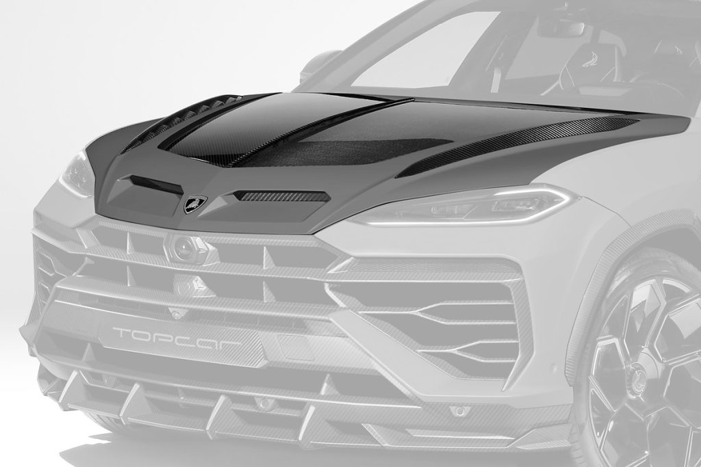 ฝากระโปรงหน้า Carbon Fiber คาร์บอนผสม Lamborghini Urus SE ทรง TOPCAR Light Pack
