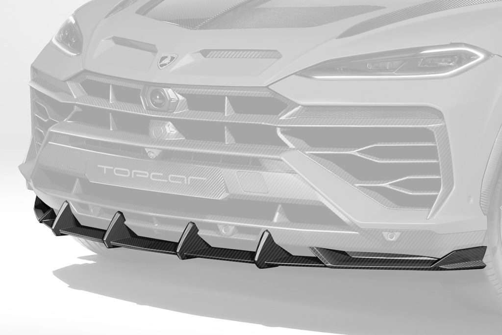 ลิ้นหน้า Carbon Fiber Lamborghini Urus SE ทรง TOPCAR Light Pack